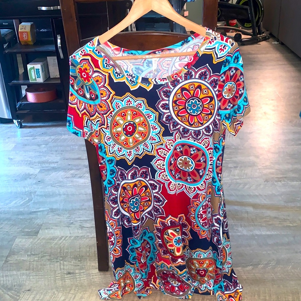 Multi colored cotton dress